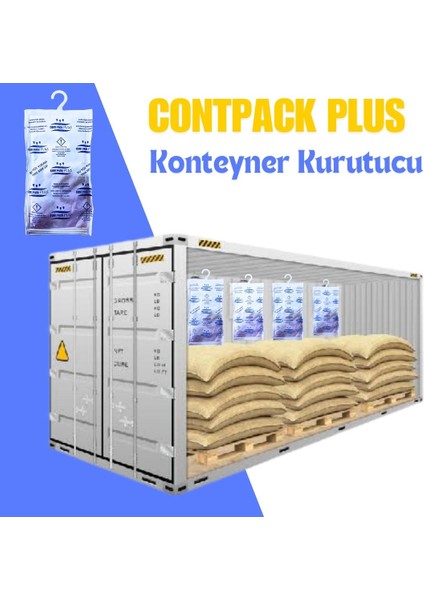 Plus Askılı Nem Alıcı Rutubet Engelleyici Konteyner Kurutucu 2 Adet 760 Gr