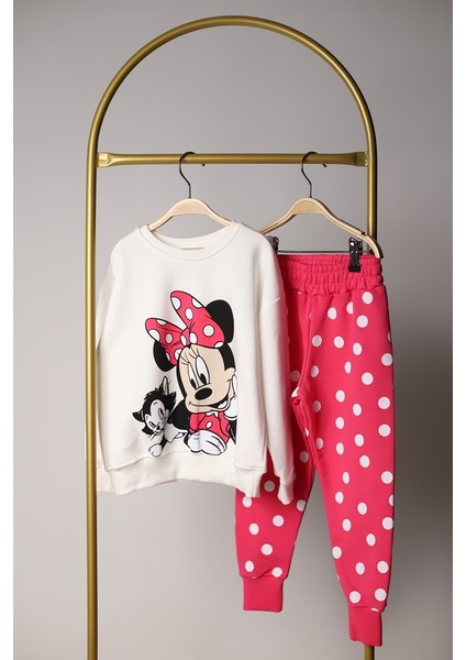 Puantiye Detaylı Minnie Eşofman Takımı