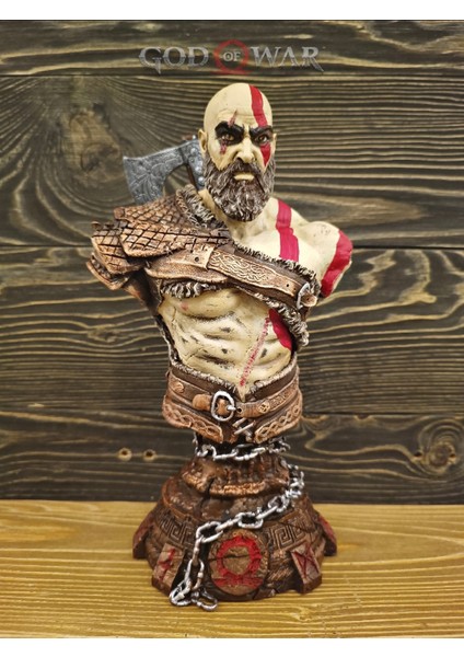 Kratos God of War Ragnarok Axe Detaylı 32 cm Polyester Aksiyon Figürü
