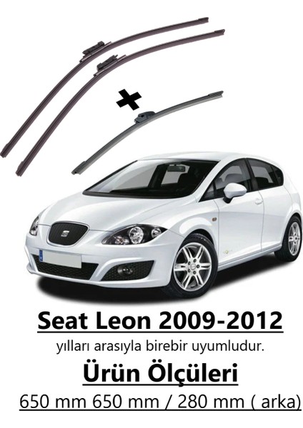 Seat Leon 2009-2012 Ön ve Arka Silecek Muz Takımı