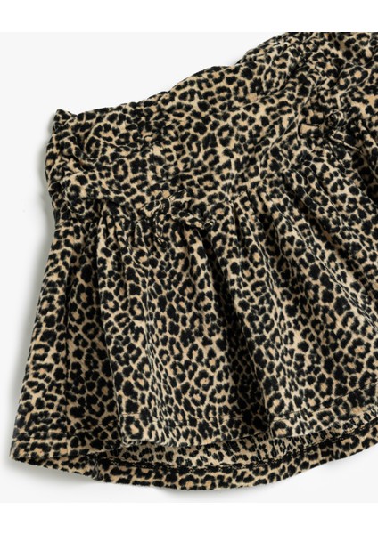 Leopar Desenli Yüksek Bel Etek Pileli modelleri