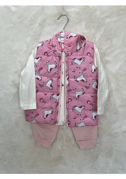 Unicorn Desen Şişme Yelek Üçlü Takım