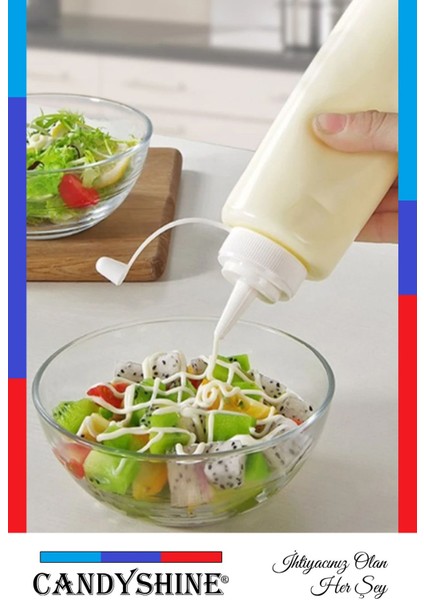 Tekno Trust 700ML Sos Sirke Yağ Ketçap Sos Şişesi Masterchef Sosluk