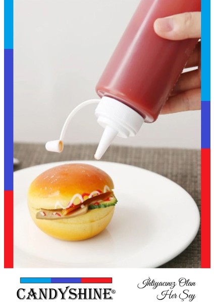 Tekno Trust 700ML Sos Sirke Yağ Ketçap Sos Şişesi Masterchef Sosluk