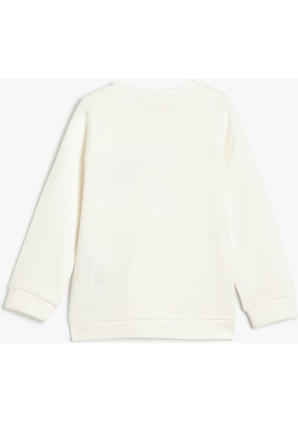 Sweatshirt Bisiklet Yaka Köpek Baskılı Uzun Kollu Pamuklu fiyatları