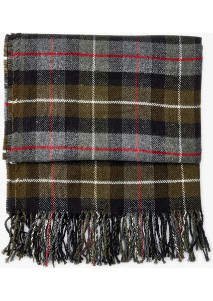 Püsküllü Ekoseli Çok Renkli Uzun Atkı fiyatları