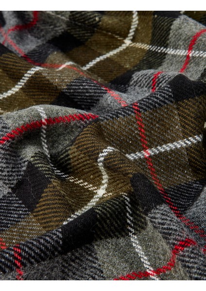 Püsküllü Ekoseli Çok Renkli Uzun Atkı modelleri