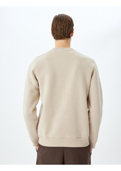 Bisiklet Yaka Pamuk Karışımlı Şardonlu Baskılı Sweatshirt fırsatları