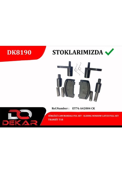 Surgulu Cam Mandalı Full Set Ford Transıt T18