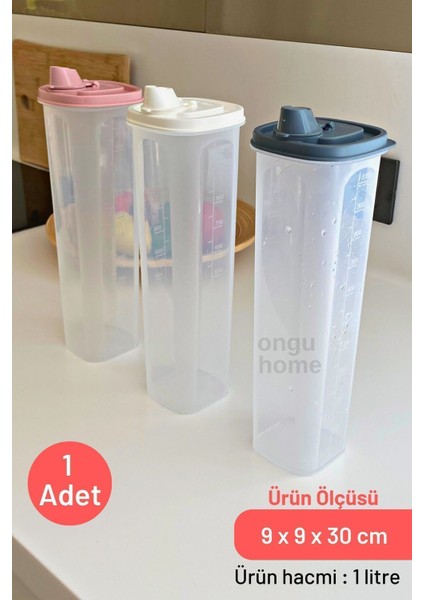 Çok Renkli Ölçekli Yağdanlık, Sızdırmaz, 1 Litre, Pratik ve Şık Tasarım