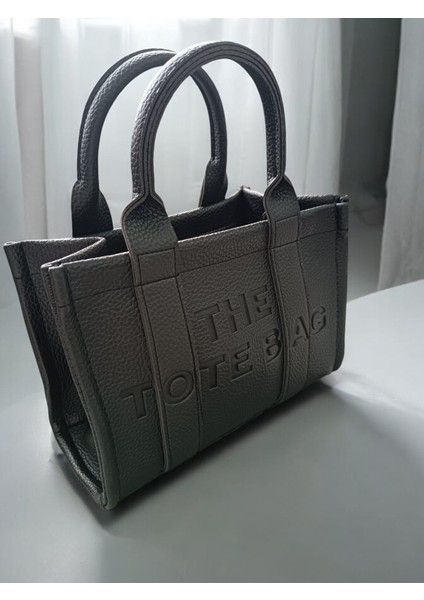 Siyah - The Tote Bag Deri Kalın Gri Askılık Çapraz Çanta, Kol Çanta fiyatları