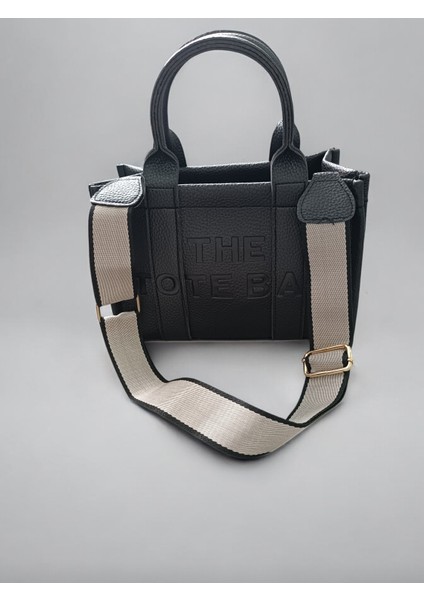 Siyah - The Tote Bag Deri Kalın Gri Askılık Çapraz Çanta, Kol Çanta modelleri