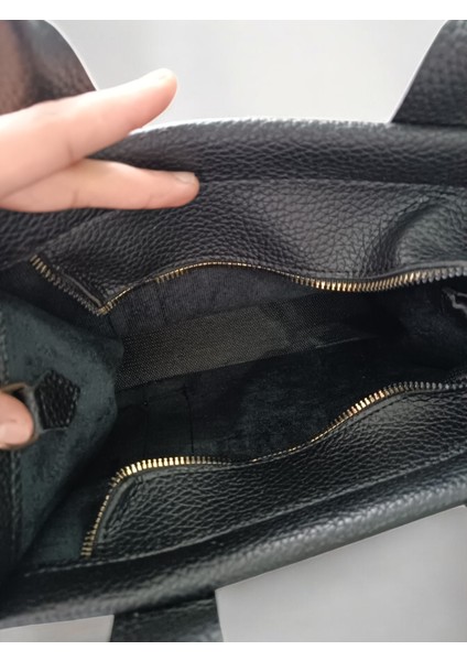 Siyah - The Tote Bag Deri Kalın Gri Askılık Çapraz Çanta, Kol Çanta fırsatları