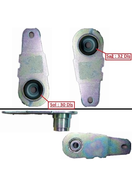 Arka Dıngıl Torsıyon Kol Levye Takım Sağ:32 Diş-Sol 30 Diş 306-XSARA-309-ZX