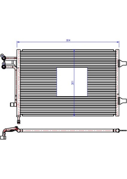 Klima Radyatoru Kondenseri Fıesta V-Fusıon 02 08 1.6tdcı 583X373X16