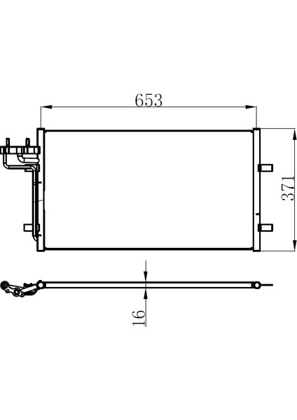 Klima Radyatoru Kondenseri Focus Cmax 03-07 1.6-1.8-2.0-1.6tdcı-1.8tdcı-2.0tdcı 628X371X16