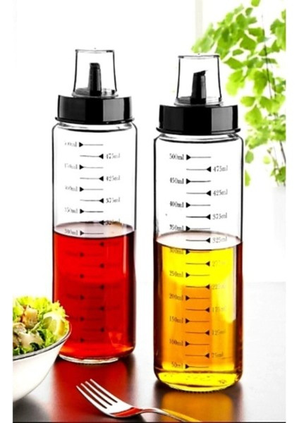 2'li 500ml Akıllı Cam Yağlık ve Sirkelik, Turuncu, Parça Sayısı: 2