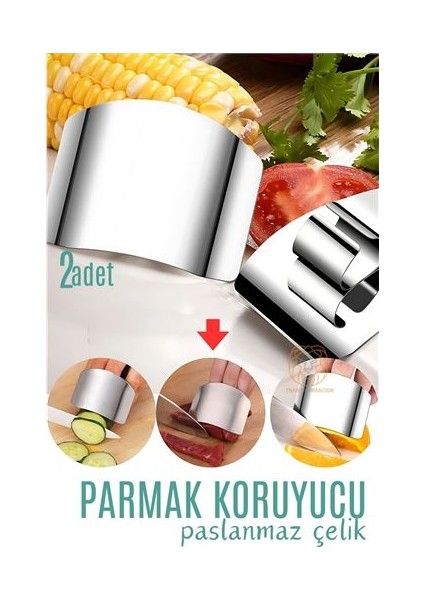 Parmak Koruyucu Dilimleme Parmak Kesme Önleyici Çelik 2 Adet