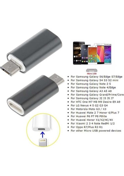 MF-UD02 Lightning To Micro USB Dönüştürücü (Sadece Şarj Destekli)