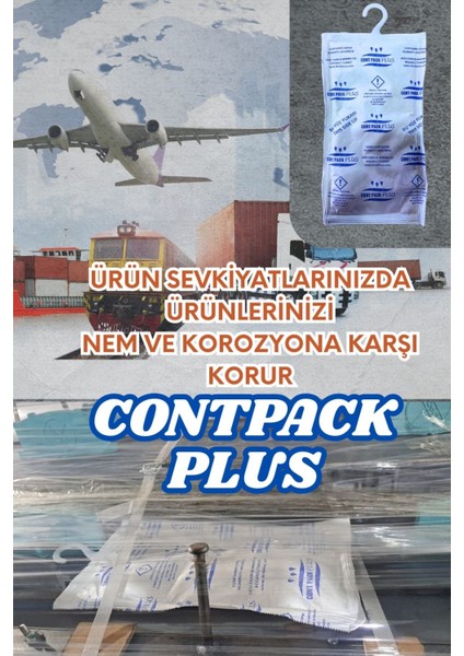 Contpack Plus Askısız Nem Alıcı Rutubet Engelleyici Konteyner Kurutucu 10 Adet 3800 Gr.