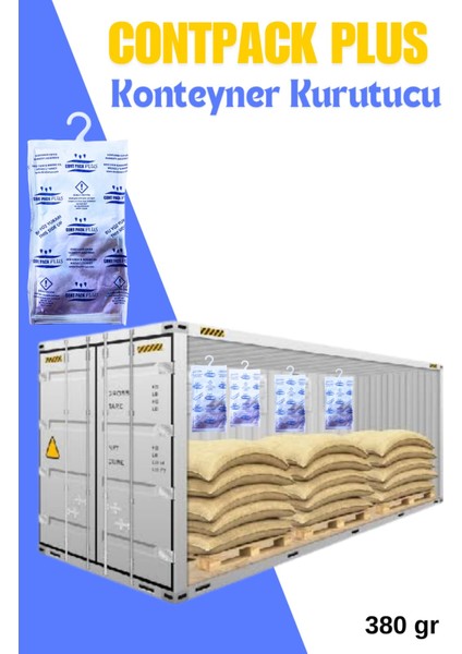 Contpack Plus Askısız Nem Alıcı Rutubet Engelleyici Konteyner Kurutucu 10 Adet 3800 Gr.