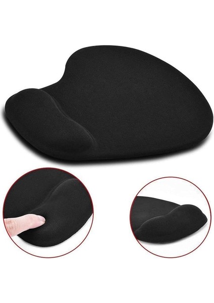 MF-W02 Bilek Destekli Mouse Pad (Siyah)