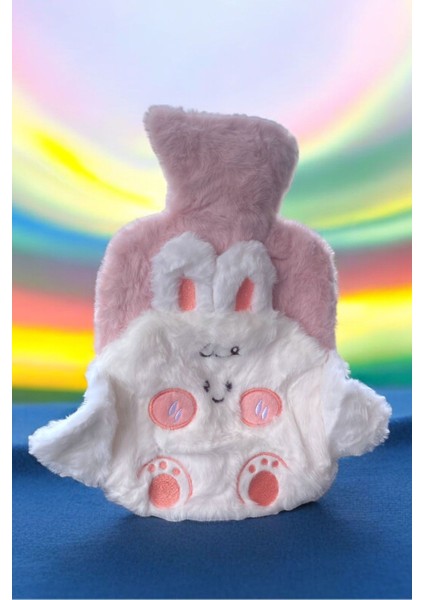 Pembe Renk Tavşan Figürlü Peluş Su Torbası