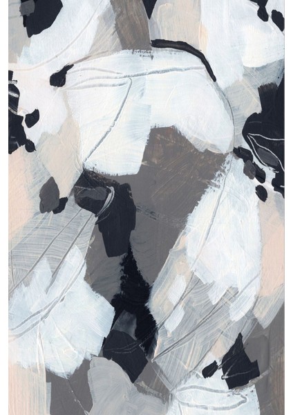 Siyah Beyaz Renk Çiçek Soyut Kombini Çerçeveli Temperli Cam Tablo 3'lü fırsatları