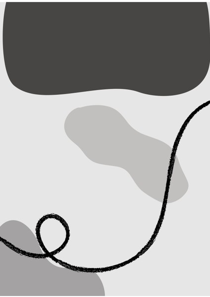 Gri Tonlar Soyut Abstract Kombin Çerçeveli Cam Tablo 2'li fiyatları