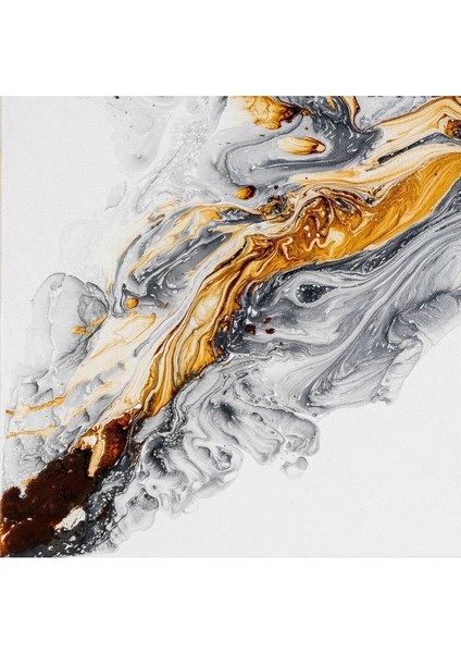 Beyaz Siyah Gold Soft Renk Soyut Çiçek Kombini Çerçeveli Cam Tablo 3'lü fırsatları