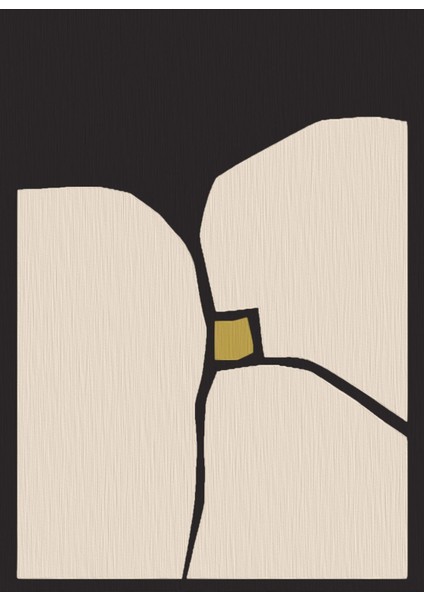 Krem Gri Sarı Soyut Çiçek Kombin Çerçeveli Cam Tablo 2'li modelleri