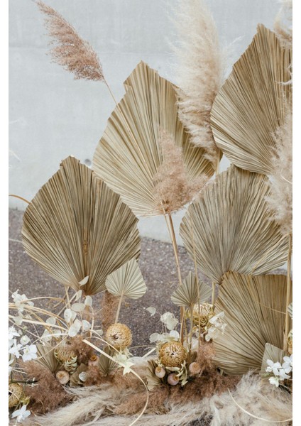 Gül Kurusu Çiçek Kombin Çerçeveli Cam Tablo 3'lü modelleri