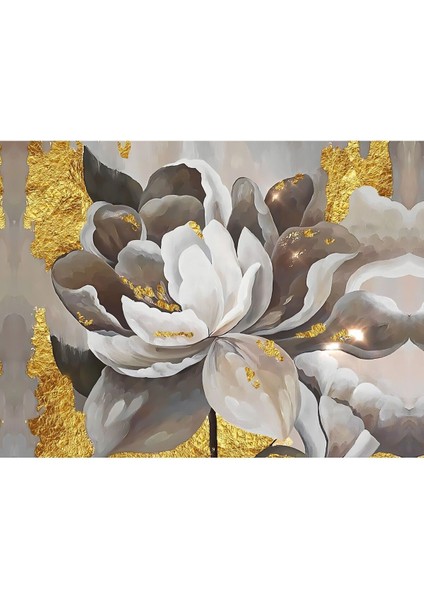 Gri Syah Gold Gül Kombini Çerçeveli Temperli Cam Tablo 3'lü modelleri