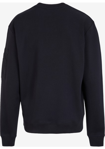 Bisiklet Yaka Siyah Erkek Sweatshırt 245D1803_KLJ Regular Mıx Materıal S fiyatları