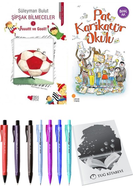 Pat Karikatür Okulu ve Şipşak Bilmeceler 3 2'li Set - Kalem