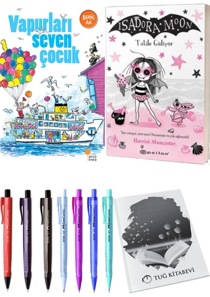 Isadora Moon 11 Tatile Gidiyor ve Vapurları Seven Çocuk 2'li Set - Kalem