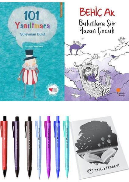 Bulutlara Şiir Yazan Çocuk ve 101 Yanıltmaca 2'li Set - Kalem