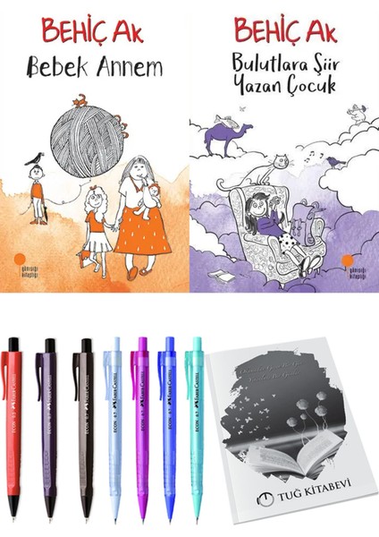 Bulutlara Şiir Yazan Çocuk ve Bebek Annem 2'li Set - Kalem