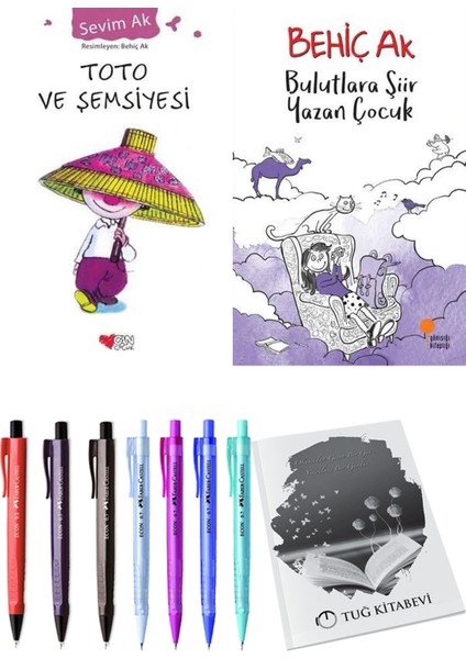 Bulutlara Şiir Yazan Çocuk ve Toto ve Şemsiyesi 2li Set
