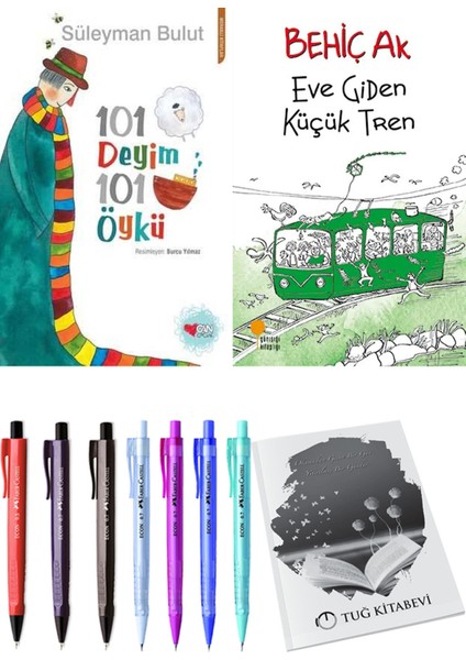 Eve Giden Küçük Tren ve 101 Deyim 101 Öykü Süleyman Bulut 2li Set + Hediyeli
