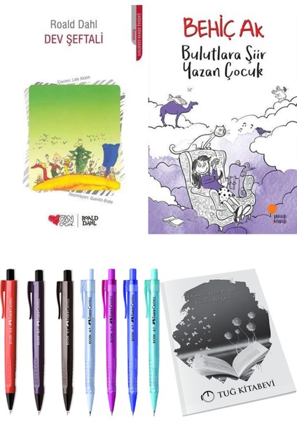 Bulutlara Şiir Yazan Çocuk ve Dev Şeftali 2li Set
