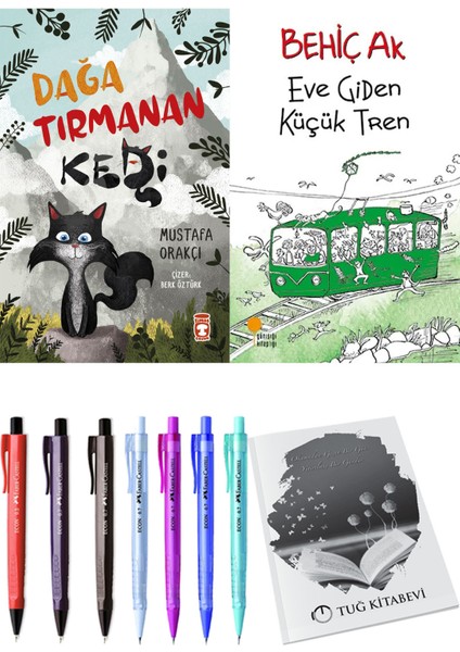 Eve Giden Küçük Tren ve Dağa Tırmanan Kedi 2li Set