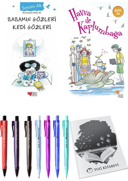 Havva Ile Kaplumbağa ve Babamın Gözleri Kedi Gözleri 2li Set
