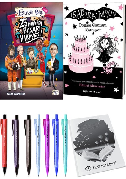 Isadora Moon 4 Doğum Gününü Kutluyor ve 25 Muhteşem Başarı Hikayesi 2li Set + Hediyeli
