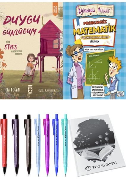 Problemsiz Matematik ve Duygu Günlüğüm Mira Stres Kulübesi'nden Ayrılıyor 2'li Set - Kalem