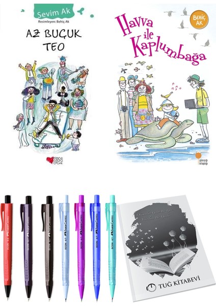 Havva Ile Kaplumbağa ve Az Buçuk Teo 2li Set + Hediyeli