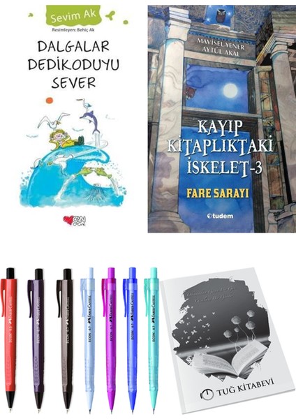 Kayıp Kitaplıktaki Iskelet 3 Fare Sarayı ve Dalgalar Dedikoduyu Sever 2li Set + Hediyeli