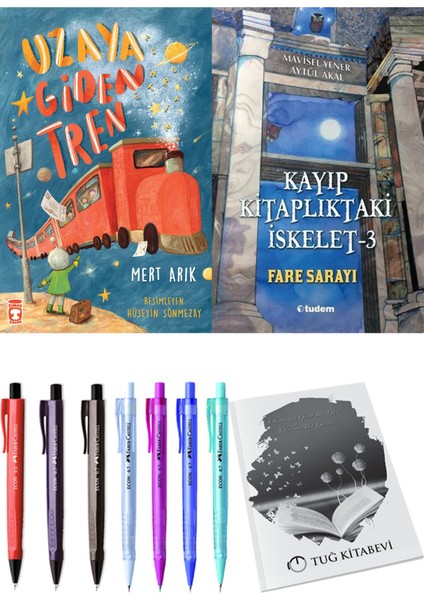 Kayıp Kitaplıktaki Iskelet 3 Fare Sarayı ve Uzaya Giden Tren 2li Set + Hediyeli