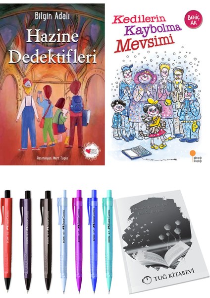 Kedilerin Kaybolma Mevsimi ve Hazine Dedektifleri 2li Set + Hediyeli