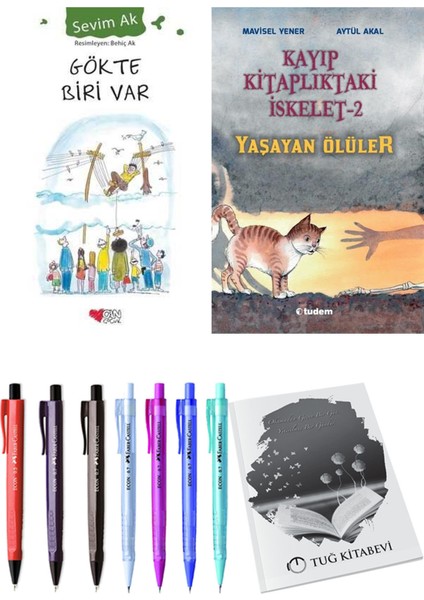 Kayıp Kitaplıktaki Iskelet 2 Yaşayan Ölüler ve Gökte Biri Var 2li Set + Hediyeli
